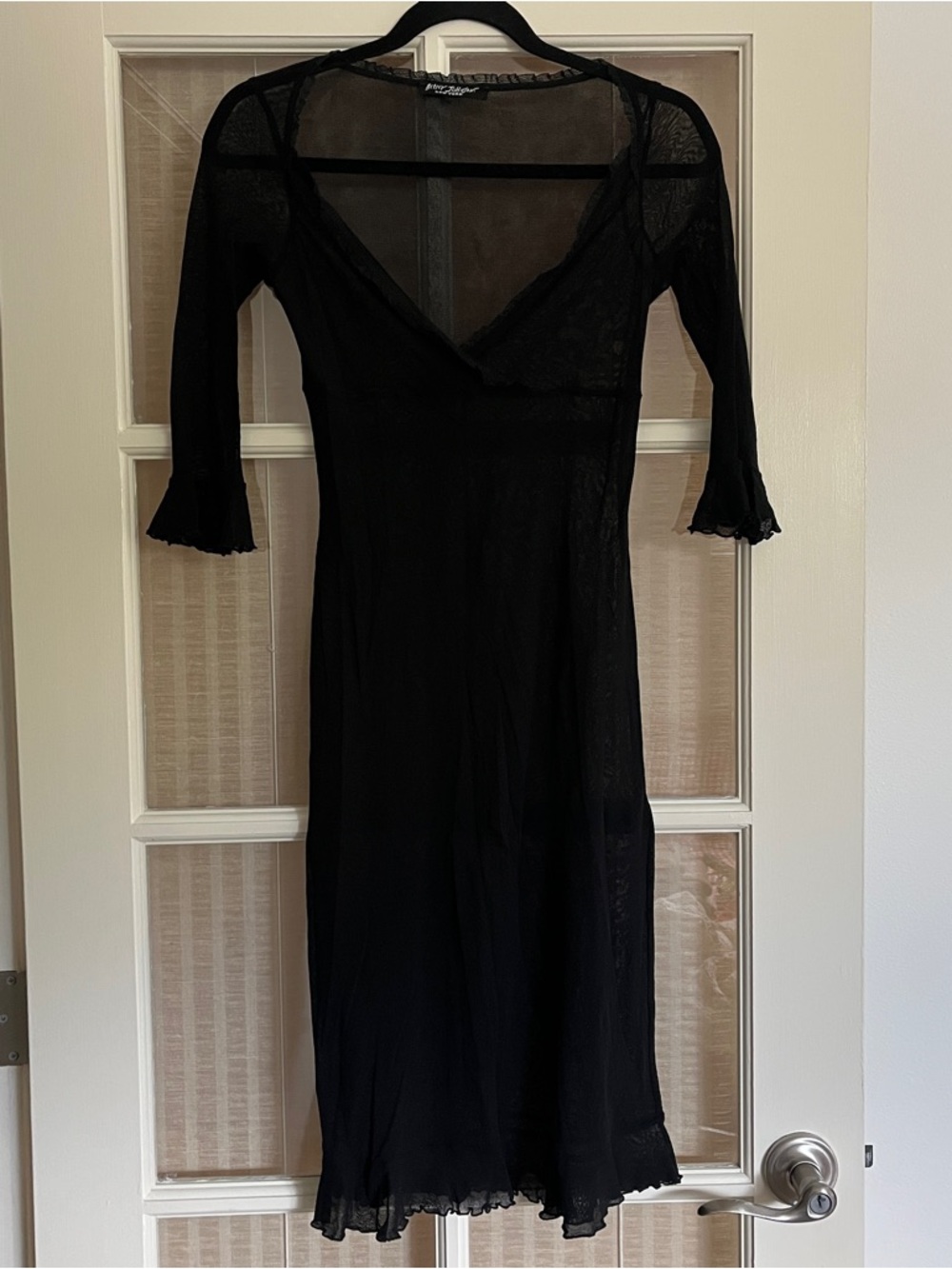 Betsey Johnson Black Sheer Mesh Dress